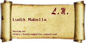 Ludik Mabella névjegykártya